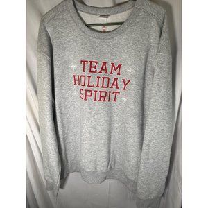 Wondershop Team Holiday Spirit Mens Crewneck Sweatshirt, Grey, Size M, NWT